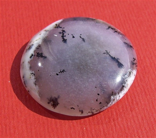 Cabochon opal dendritic aprox 28x6.5 mm