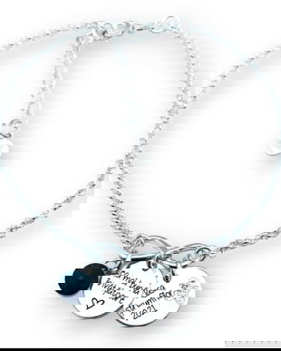 Cadou Invatatoare - Bratara personalizata argint cu Banuti argint, charm infinit si cristal Swarovski