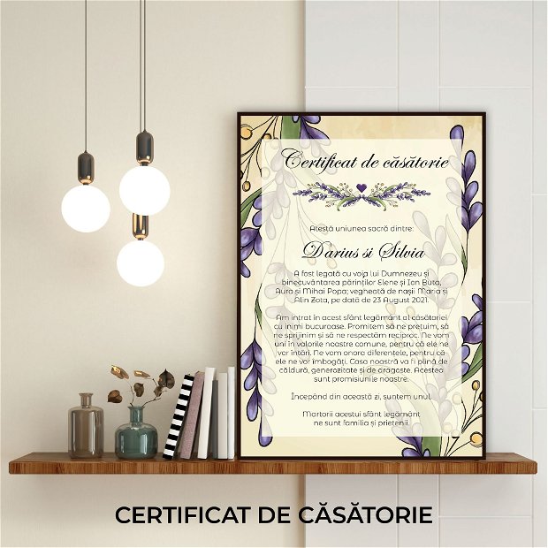 Certificat de căsătorie - LAVANDĂ (2)