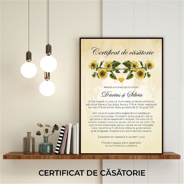 Certificat de căsătorie - FLOAREA SOARELUI (1)
