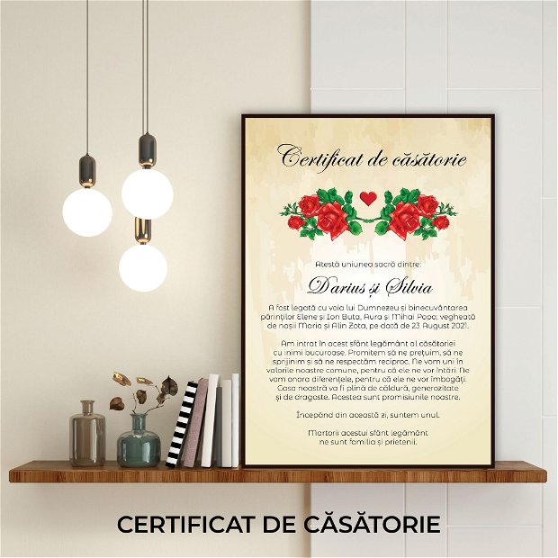Certificat de căsătorie - TRANDAFIR ROȘU (1)