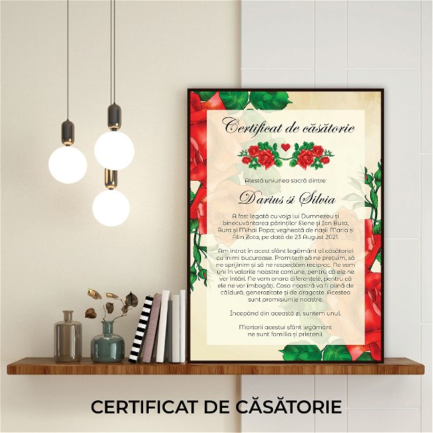 Certificat de căsătorie - TRANDAFIR ROȘU (2)