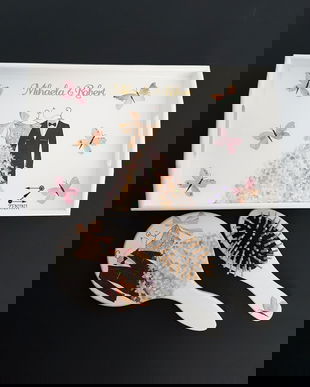 Set mireasa, set gatitul miresei, set perie si oglinda, set tava mireasa, set nunta, set shabby chic, tava mireasa, set mire si mireasa