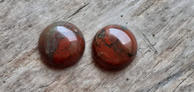 Set cabochoane jasp rosu, 16 mm  CADOU