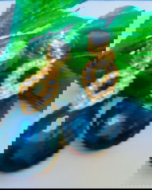 Cercei cu piatra turcoaz