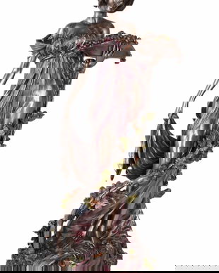 Statueta Art Nouveau cu o femeie