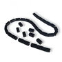 Margele dreptunghiulare, sticla neagra 8x4mm    GSLAK-T 072N