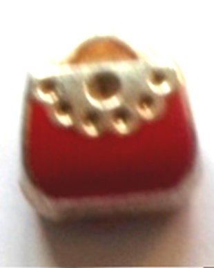 Margele metalice distantiere gheanta rosie
