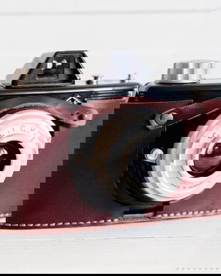 Etui din piele pt. Agfa Click I, husa aparat foto, toc camera foto, half-case