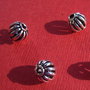 Distantier feliat perforat mare din argint .925 partial antichizat aprox 8.6x7.8 mm