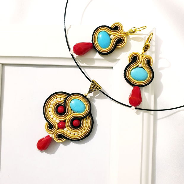 Set multicolor, Set soutache, Bijuterii unicat