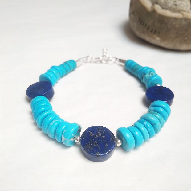 Brățară Turcoaz cu Lapis lazuli