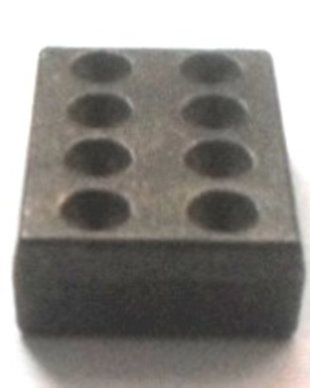 Margele metalice distantiere dreptunghi cu 8 gauri bronz