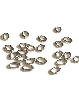 (10buc) Zale ovale, otel inoxidabil 6x4x1mm   INOX-T 048