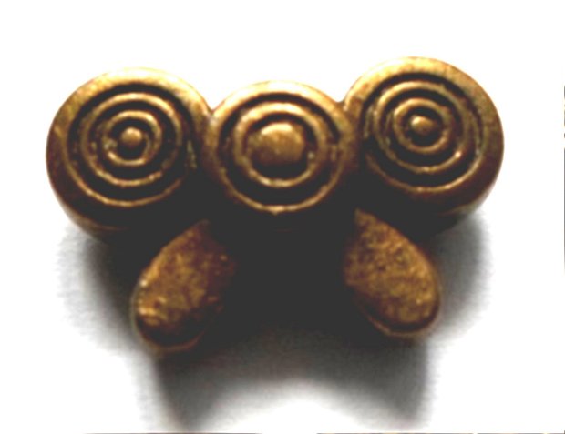 Margele metalice distantiere fundita cu spirale bronz