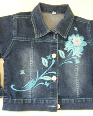Noua-Geaca denim fetițe 4 ani