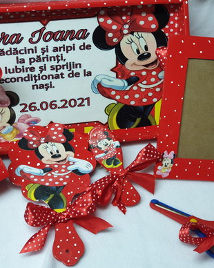 Tava mot /turta minnie rosu 6 accesorii