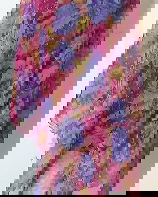 Esarfa din voal cu imprimeu floral