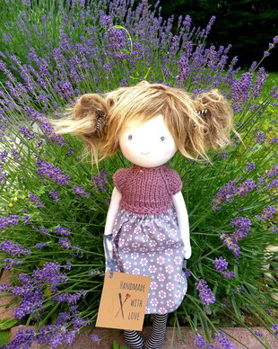 Păpușa Textilă Handmade 37 cm