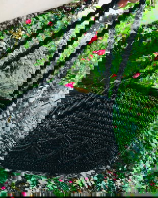 Poșeta de mâna eleganta, din rafie