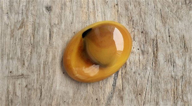 Cabochon agata galbena, 39x29 mm