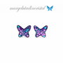 Cercei rasina Butterfly / Fluturasi / Argint 925