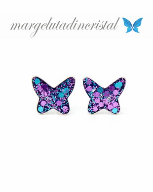 Cercei rasina Butterfly / Fluturasi / Argint 925