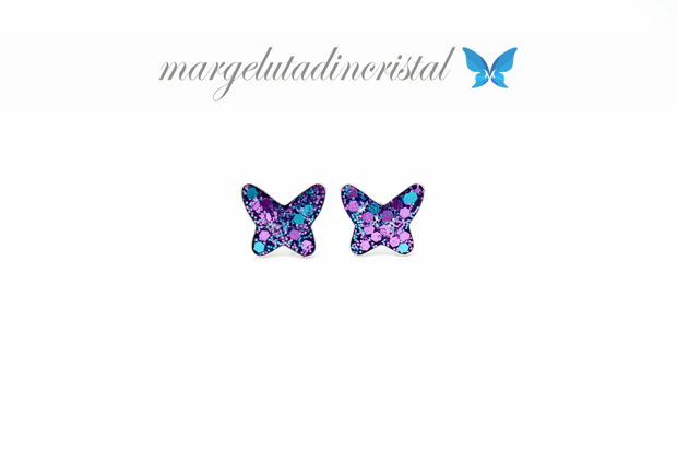 Cercei rasina Butterfly / Fluturasi / Argint 925