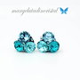 Cercei Swarovski  Trio Chaton / Argint 925