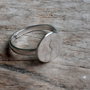 Baza inel argint 925, rodiat - reglabil, platou 11 mm