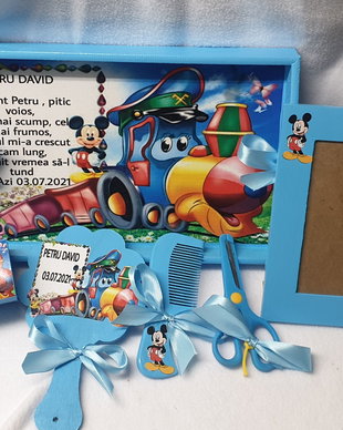 Tava mot/turta mickey mouse 6 accesorii