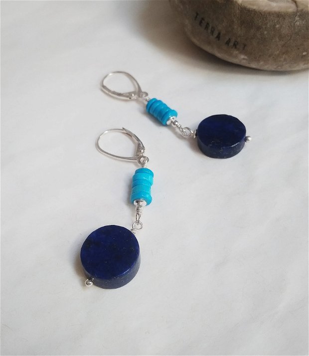 Cercei Lapis lazuli și Turcoaze