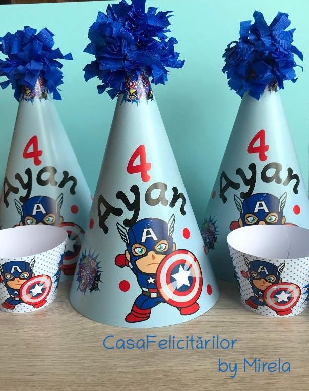 Coif petrecere tematica baby Captain America