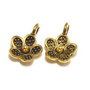 Pandantiv metalic, auriu antichizat, 15x14 mm