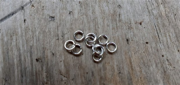 Zale argint rodiat, 4 mm (10 bucati)