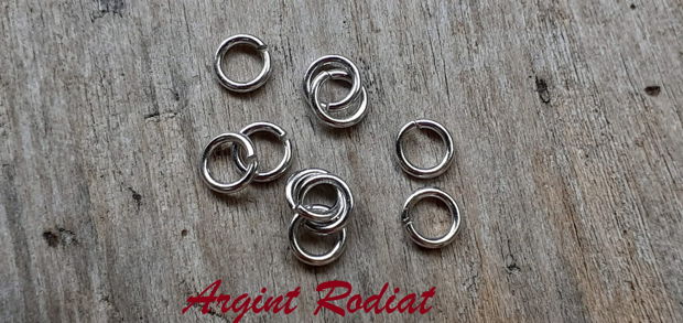 Zale argint rodiat, 4 mm (10 bucati)