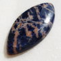 Cabochon sodalit masiv (INDIA - lucrat manual) aprox 53.5x24.6x6.5 mm