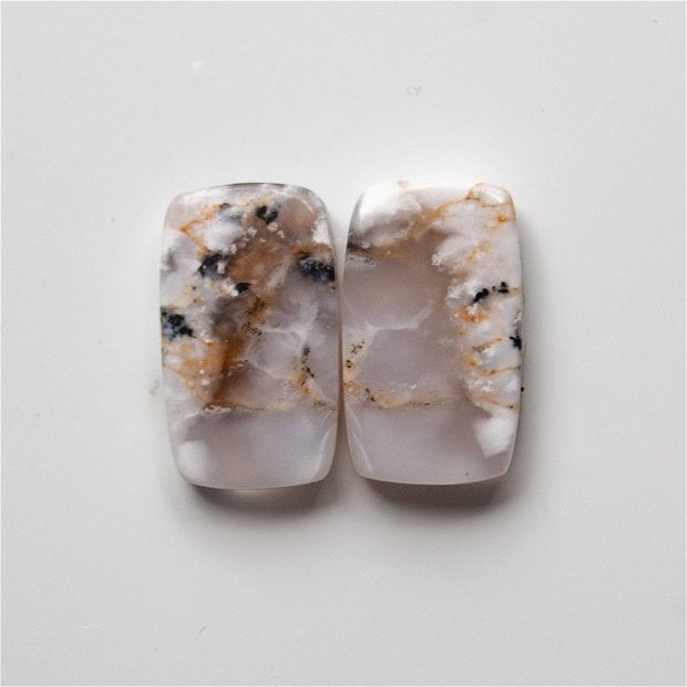 Pereche opal dendritic - cabochoane - OS41
