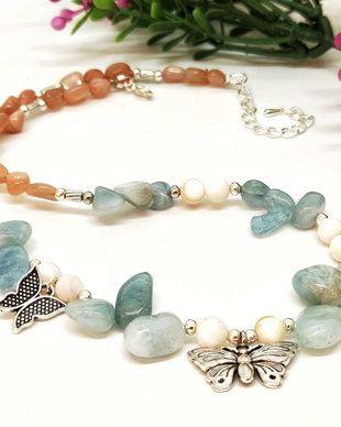 Colier aquamarin @sunstone