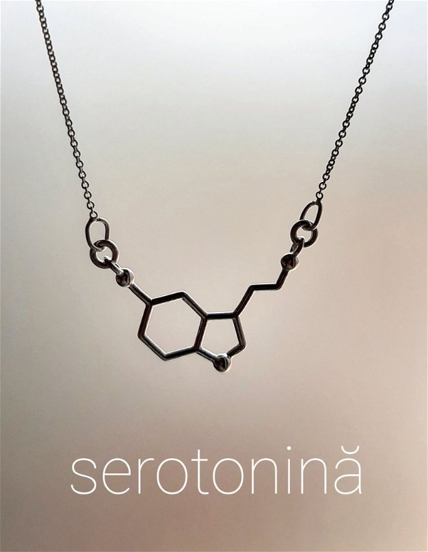 Colier Serotonină/Hormonul Fericirii/Moleculă | Breslo