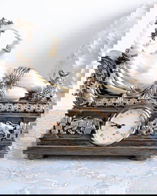 Ceas Art Nouveau cu o femeie