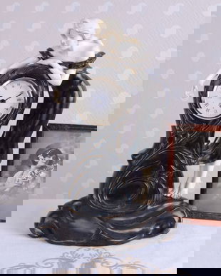 Ceas Jugendstill cu o femeie