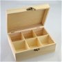 Cutie din lemn pentru plicuri de ceai cu 6 comparimente- 355173