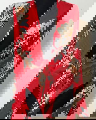 Bluza -body din voal floral