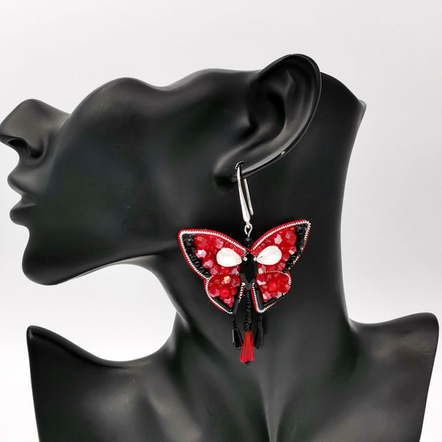 Cercei Black & Red Butterfly