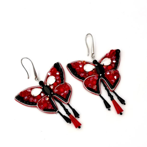 Cercei Black & Red Butterfly