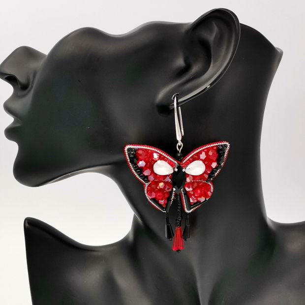 Cercei Black & Red Butterfly