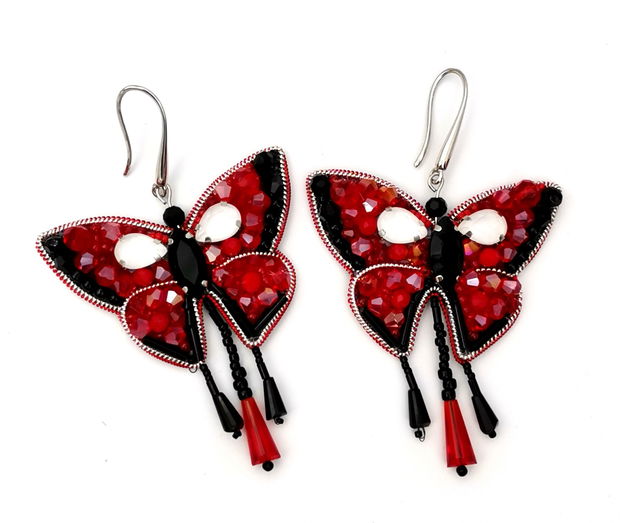 Cercei Black & Red Butterfly