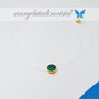 Lantisor / Colier / Fir Transparent / Element Swarovski / Argint 925 placat cu aur