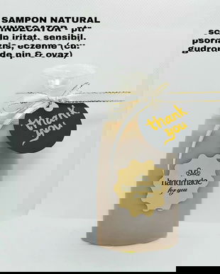 SAMPON NATURAL VINDECATOR - ptr scalp iritat, sensibil, psoriazis, eczeme (cu: gudron de pin & ovaz)